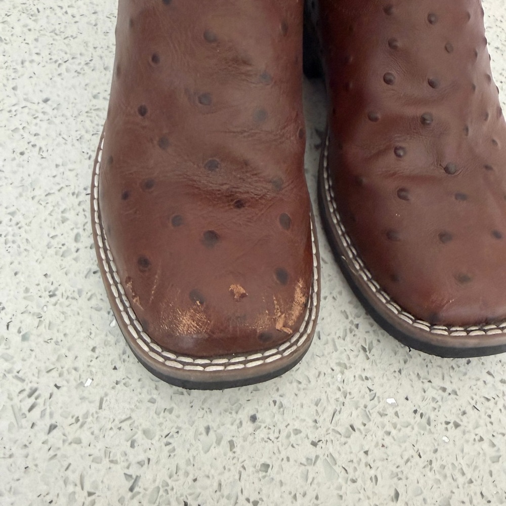 Kids Brown/Tan Western Cowboy Boots - Picture 5 of 5